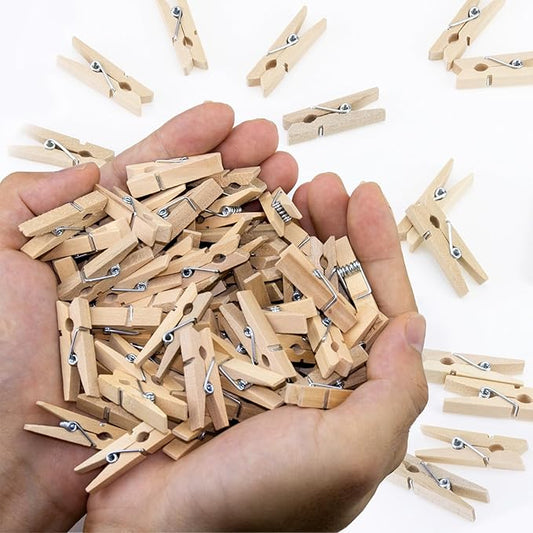 1.4 Inch Mini Clothes Pins for Photo, 130 Pcs Small Clothes Pins
