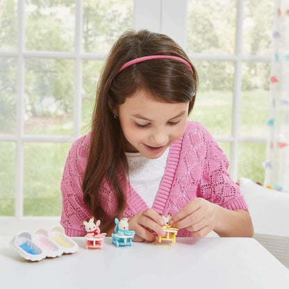 Calico Critters Triplets Care Set - Dollhouse Playset with 3