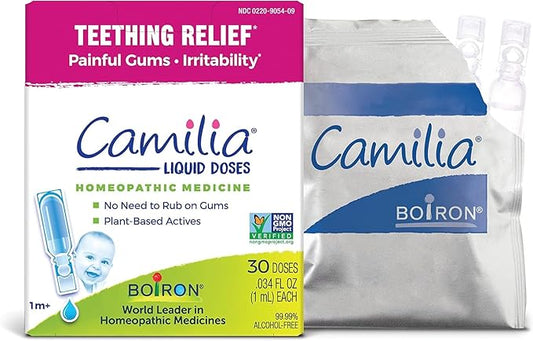 Boiron Camilia Teething Drops for Daytime and Nighttime Relief of 30 Count