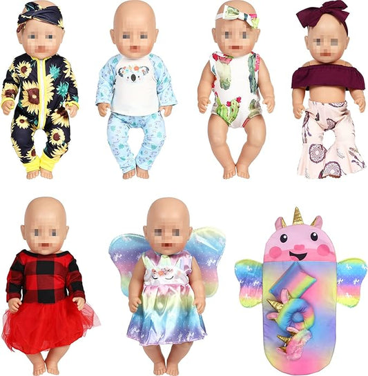 SOTOGO 8 Sets Doll Clothes Outfits for 14 to 17 15 Inch 18 Inch