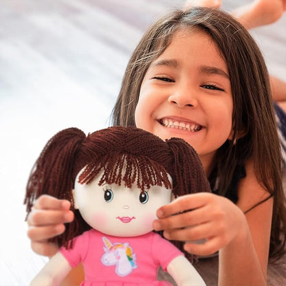 Linzy Toys, 16'' Pink Laura Soft Plush Rag Doll