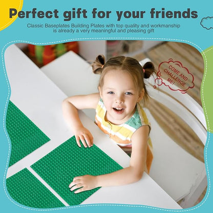 Sawaruita Pack of 8 Classic Baseplates Building Base Plates- 10 10 in