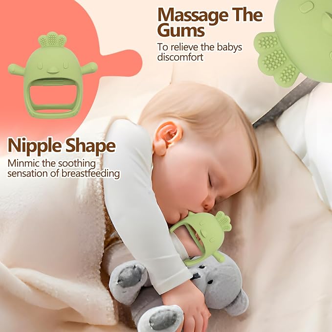 Baby Fruit/Fresh Food Feeder with Breastmilk Popsicle Molds & Baby Teether Combo Food Grade Silicon for 6M+ Breastmilk Pops, Frozen Fruit