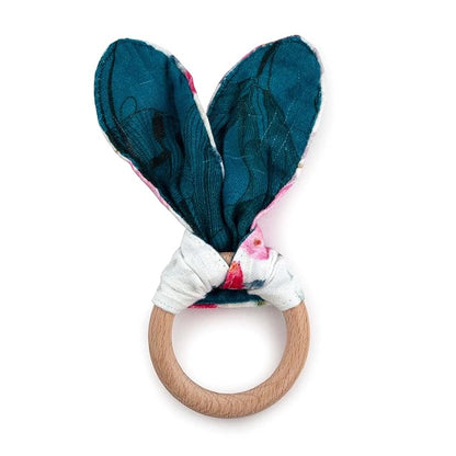 Kanga Care Baby Soft Muslin Sensory Crinkle Bunny Ear Wood