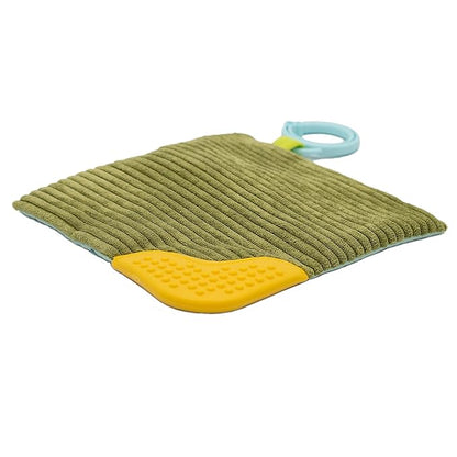 Mary Meyer Pebblesaurus Crinkle Teether Toy with Baby Paper and Squeaker, 6 x 6-Inches