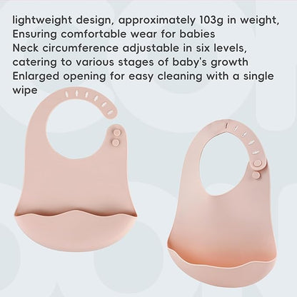 Silicone Baby Feeding Set,8 Pack Baby Weaning Sets Baby Led Weaning Supplies & Utensils Suction Plate and Bowl, Baby Cup with Straw, Bib, Feeder Spoons for 6+ Months (Pink)