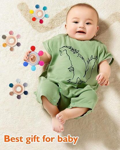 akolik Teething Toys for Babies, Baby Teethers Toy Teething Ring Silicone 3+ Months