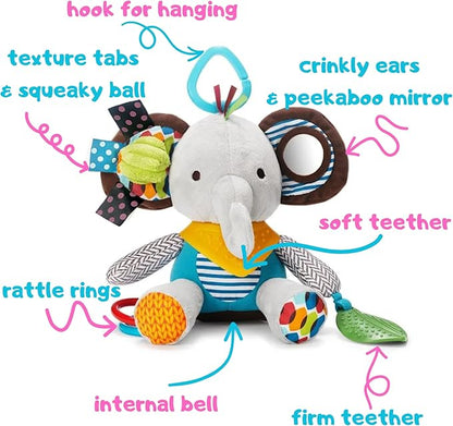Maple Toys - 5-in-1 Multi-Sensory Plush Toy with Teethers, Rattles