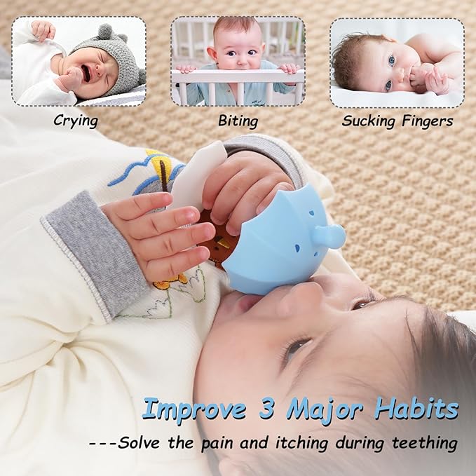 Umbrella Baby Teether with Suction Base, Keeping Babys Busy 0-6 Months, 6-12 Months 12-24 Months,
