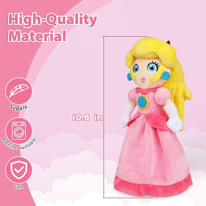 Princess Peach Plush Toy Princess Peach Doll Collection Mario Plush 11 Inch