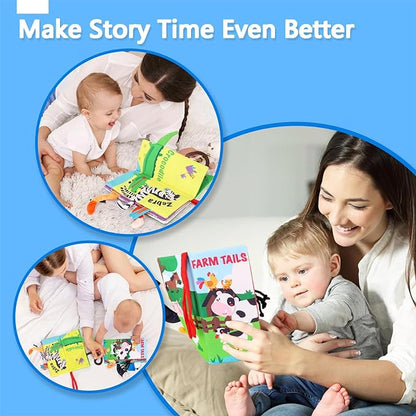 beiens Baby Books 0-6 Months, 2PCS Baby Toys 0-3-6-12-18 Months