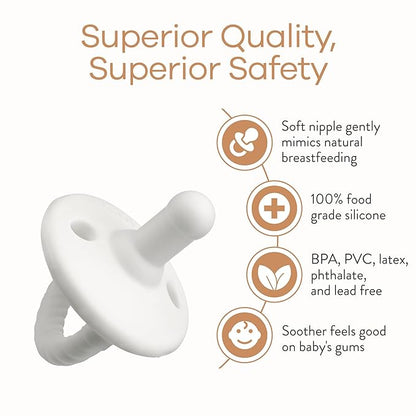 Pacifier Soother Baby 4 Pack of Pacifiers Newborn Teething 100% 6-18 Months