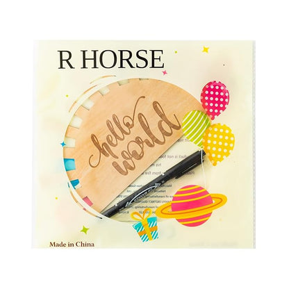 R HORSE Baby Birth Announcement Sign with Marker Pen, Boho