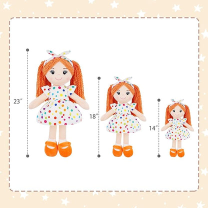 June Garden 14" Snuggle Cuties Bella - Soft Cuddly Plush Doll Gift for Girls