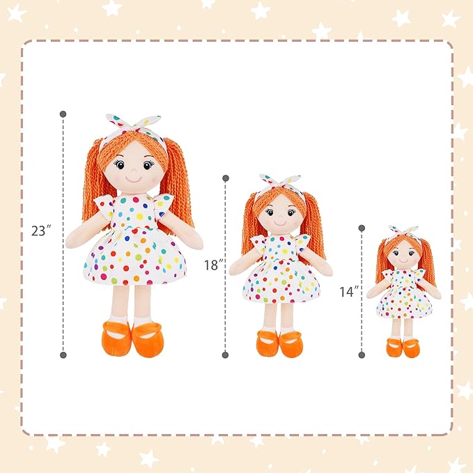 June Garden 18" Snuggle Cuties Bella - Soft Cuddly Plush Doll Gift for Girls