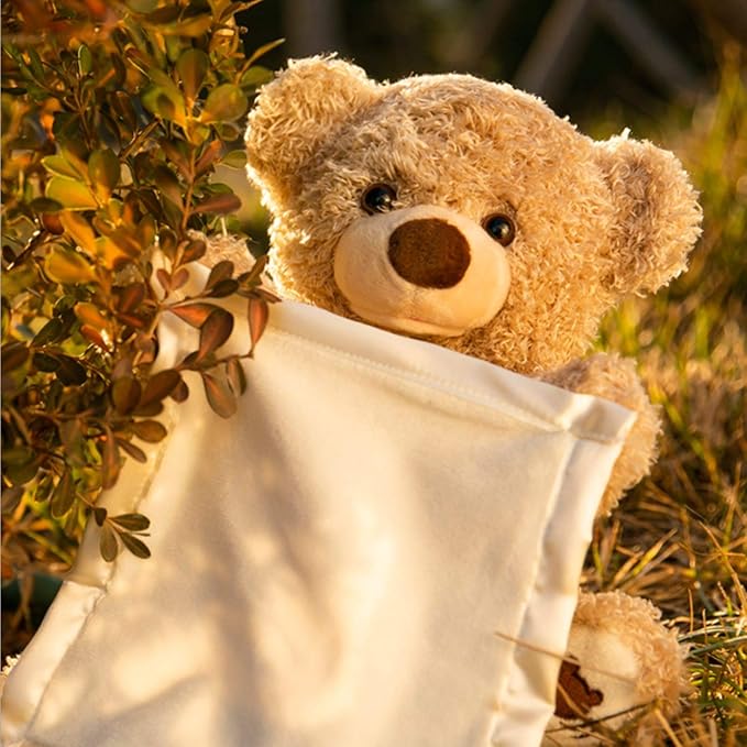 Plush Stuffed Animal Toy, Talking Teddy Bear Animated Plush Toy Dolls for Personalized Baby Birthday Gift 11.5in (Primary)
