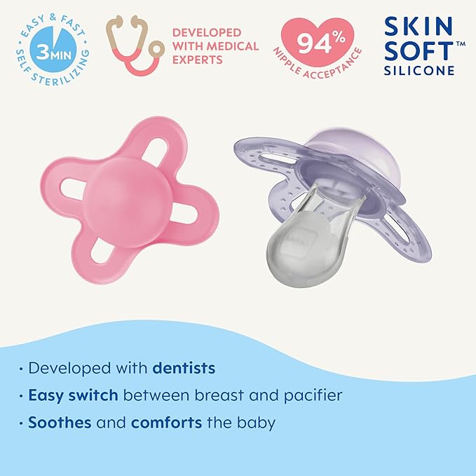 MAM Original Start Matte Newborn Baby Pacifier, Best Pacifier for Breastfed Babies 0-3 Months 4)