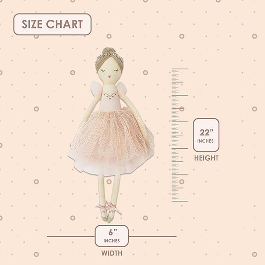 MON AMI Belle The Ballerina Stuffed Doll – 22”, Plush Ballerina Doll for Girls