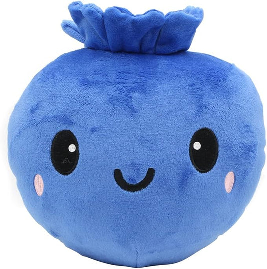 7.8inch Blueberry Plush Toy Soft Stuffed Berry Doll Smiling Fruit