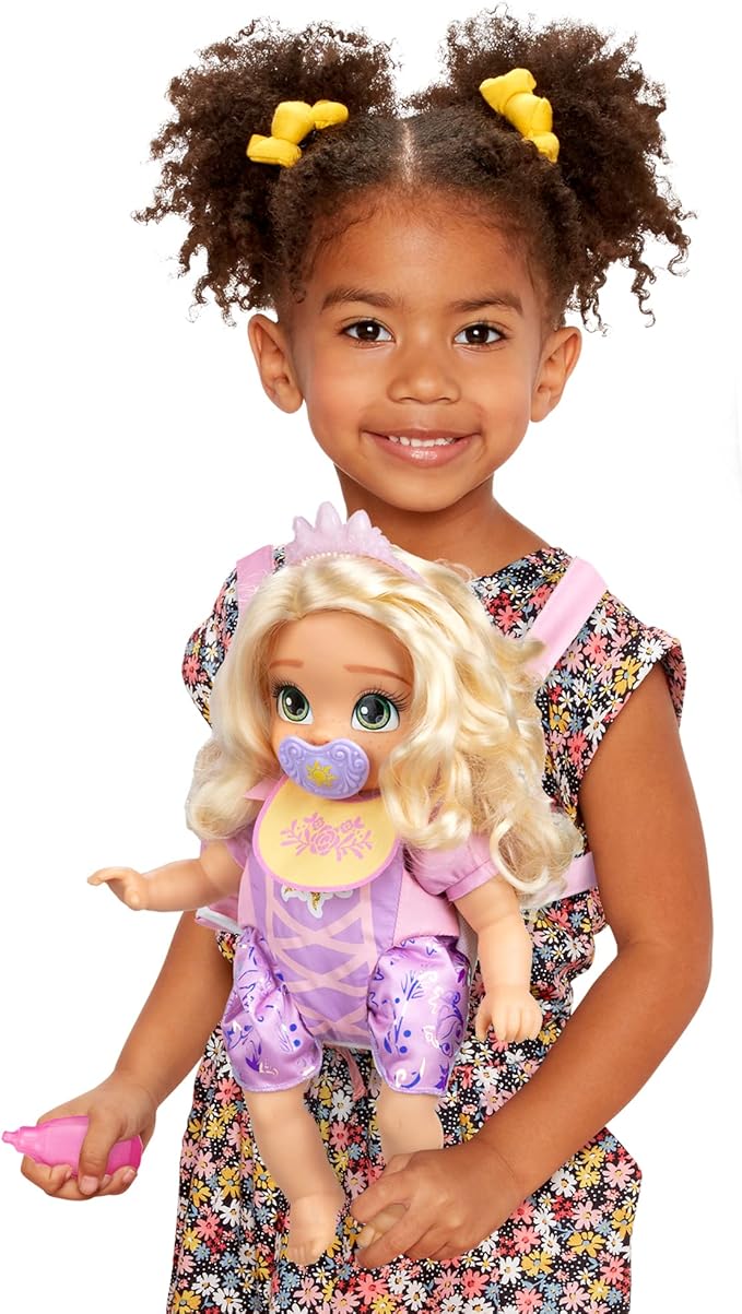 Disney Princess Rapunzel Baby Doll Deluxe with Tiara, Carrier