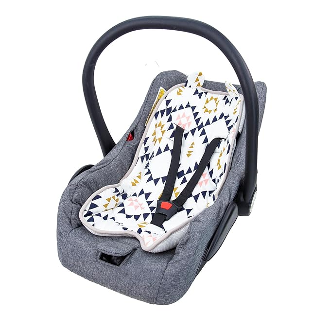 Baby Carriage Cushion, Universal Breathable Car Seat Insert Cushion, 3D Air Mesh Baby Seat Pad Liner for CarSeat, Buggy, High Chair (Geometry)