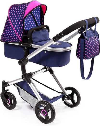 Bayer Design Baby Doll City Vario Pram, Blue Pink