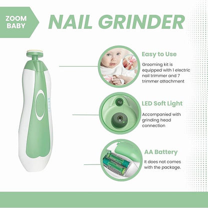 24 in 1 Baby Health Care and Grooming Kit - Newborn Essentials, Baby Must Haves for Boys & Girls, New Baby Gift Includes Electric Nail Trimmer Baby Nasal Aspirator (Green)