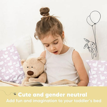 Toddler Pillow with Pillowcase - 13x18 My Little Dreamy Pillow, Organic Cotton Toddler Pillows for Sleeping, Kids Pillow, Travel Pillows, Mini Pillow, Nursery Pillow, Toddler Bed Pillow (Alpacas)