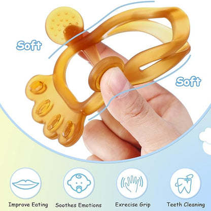 5 Pieces Baby Teething Toys for 6-12 Months Silicone Teether