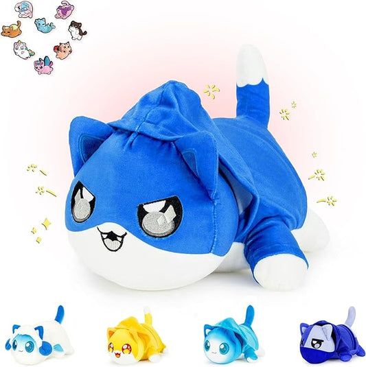 9-PCS 丨 11-inches EIN Cat Plush + 8-Pcs Shoe Charms - Clothing Cat Collection 100% Embroidered