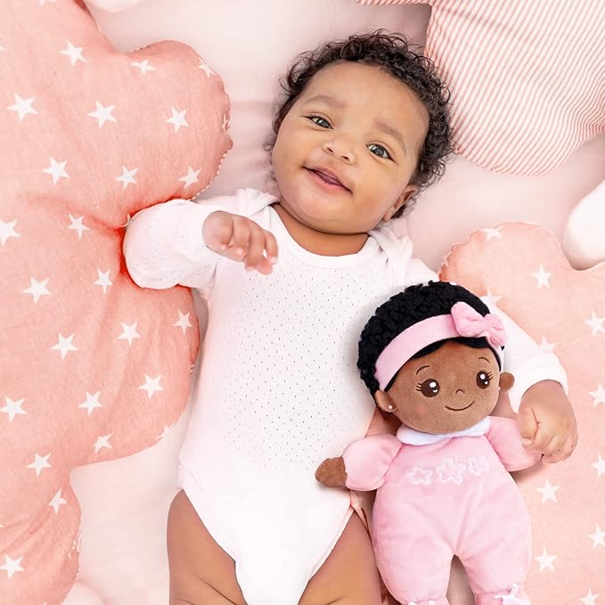 OUOZZZ Soft Black Baby Dolls for Girls - First African 10"