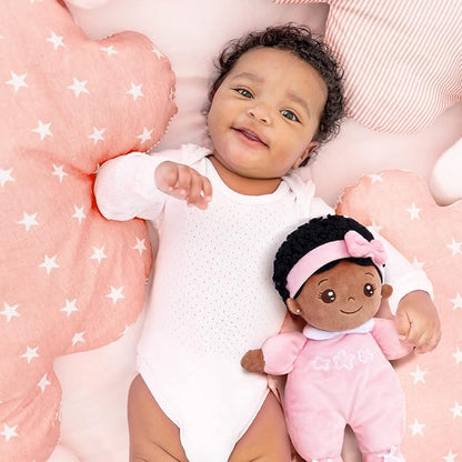 OUOZZZ Soft Black Baby Dolls for Girls - First African 10"
