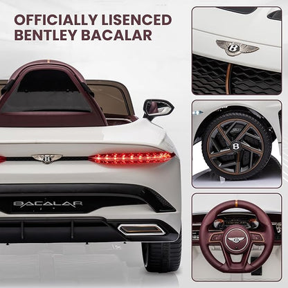 Hetoy Kids Ride On Car, Licensed Bentley Bacalar 12V Electric Vehicles w/Parent Remote Control 3 Speeds,