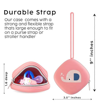 Ecliff Silicone Pacifier Holder Case, Pacifier holder for baby