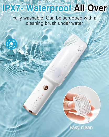 Baby Hair Clippers with Vacuum, Ultra Quiet Baby Hair Cutting Kit Silent Clippers Kids Clippers for Beginner,Waterproof Baby Grooming Kit for Newborns