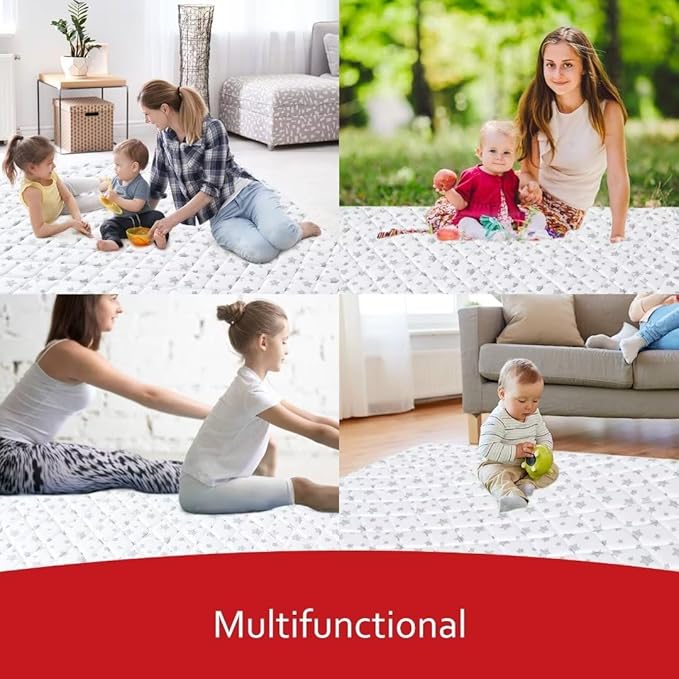 Premium Foam Baby Play Mat 59''x59'', One-Piece Crawling Mat Non 59x59 Inches