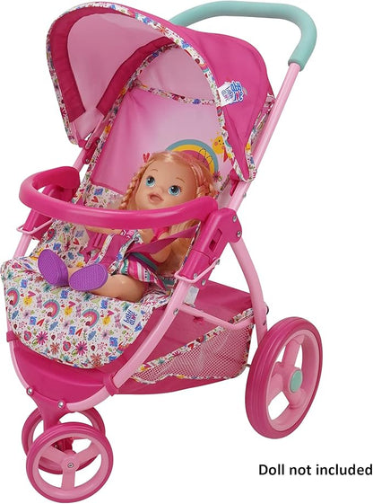 Baby Alive: Doll Jogging Stroller - Pink & Rainbow 24", Retractable 3+