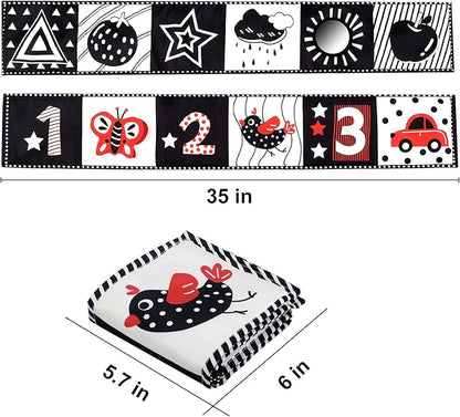 Black and White High Contrast Baby Toys - Newborn Toys 0 3 Months Brain Development 0 6 12 Months