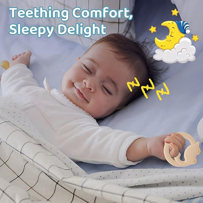 2 Packs Baby Teether Silicone Teething Toys for Babies 0-6 6 to 12 Months B2