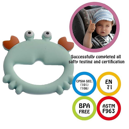 Teething Toys 3-6 Months, Teethers for Babies 3-6 6-12 Months for Teething Relief 100% Silicone, 0-6 Months,bebe