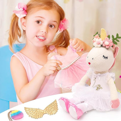 Unicorn Stuffed Animals Plush Ballerina Baby Doll with Doll Carrier 3 4 5 6