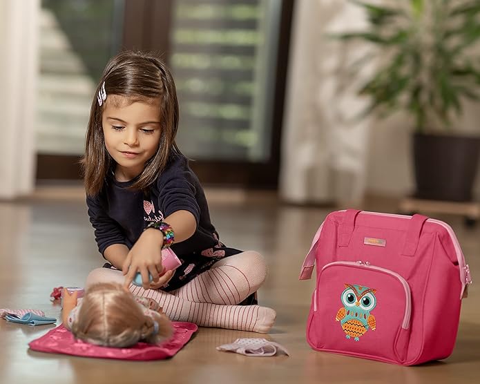 HappyVk- Baby Doll Diaper Bag with Doll Changing Pad- Handbag