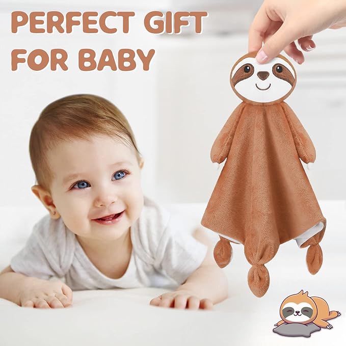 Pro Goleem Sloth Security Blanket Soft Loveys for Babies 14 Inch