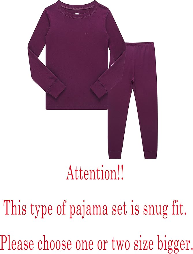 Family Feeling Little Big Boy Pajamas Sets 100% Cotton Pjs
