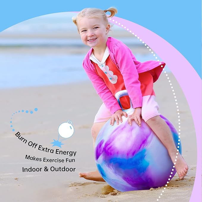 Hopper Ball, Hopping Toys for Kids 18inch Bouncy 3-8, Inflatable