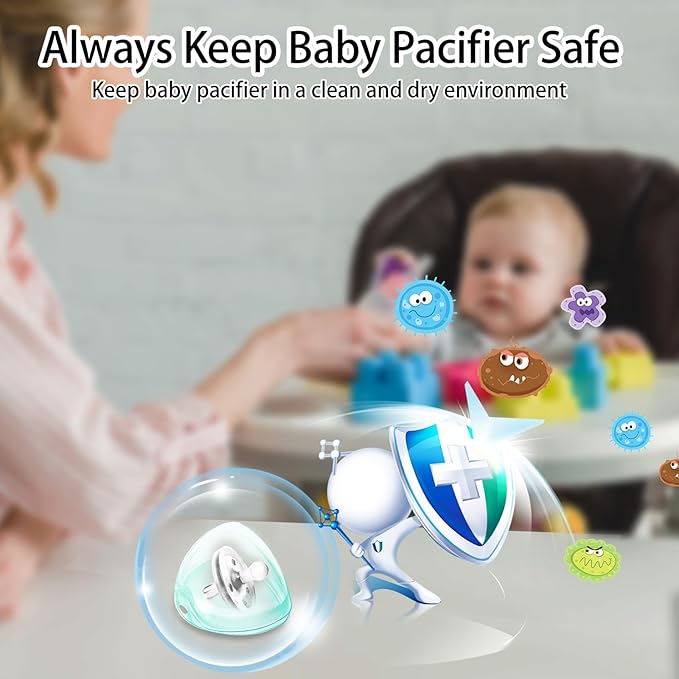Pacifier Case,2 Pack BPA Free Pacifier Holder Case with Lanyard for Diaper Bag