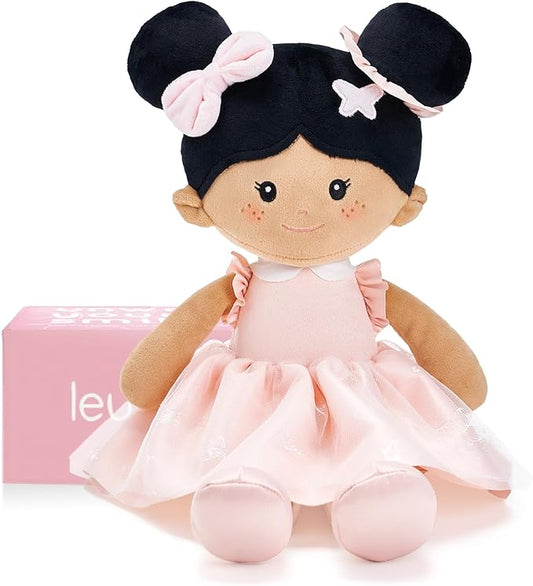 Soft Black Baby Doll for Toddlers 1-3 (16''), African American Baby Doll Girl for Birthday Gift