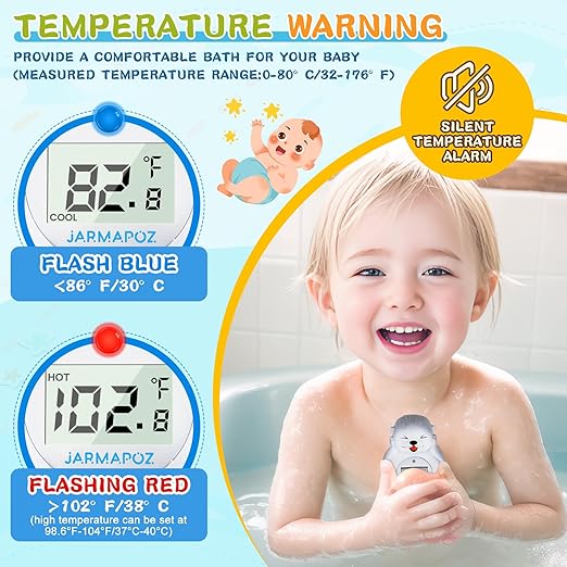 Baby Bath Thermometer, Newborn Bath and Room Temperature Thermometer Safety Floating Toy
