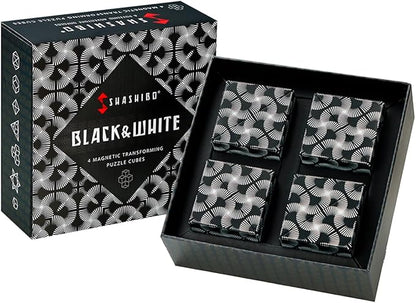 SHASHIBO Shape Shifting Box - Award-Winning, Patented Fidget Cube w/ 36 Rare Earth Magnets 70 Shapes, 4 pack)