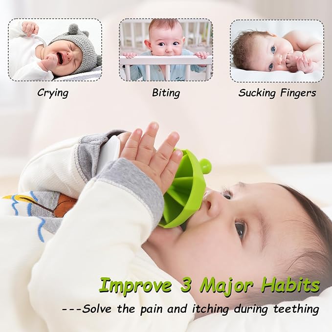 Umbrella Baby Teether with Suction Base, Keeping Babys Busy 0-6 Months, 6-12 Months 12-24 Months,
